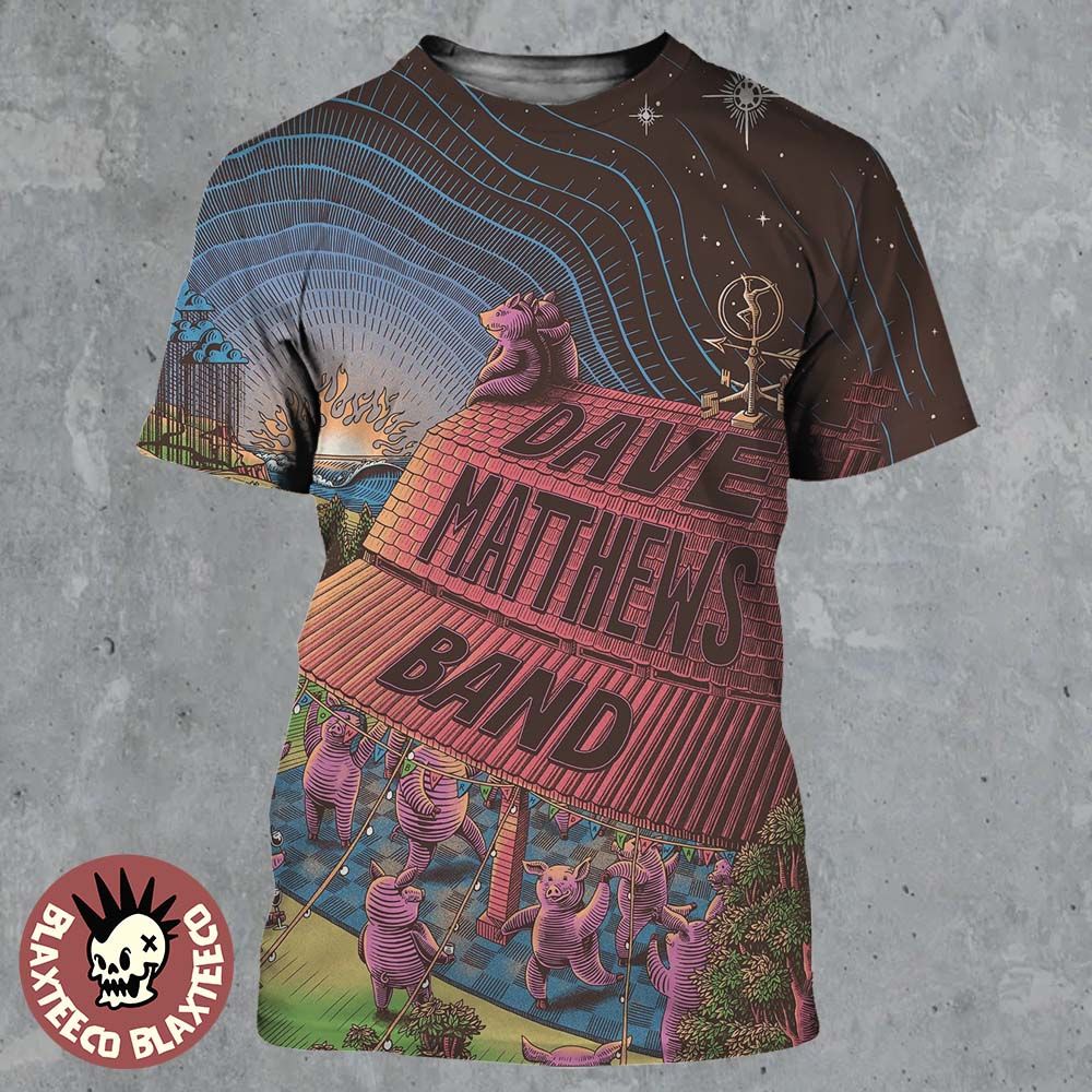 Dave Matthews Band The Pig Song Poster Art Limited Edition All Over Print Shirt Unisex T-shirt, Sweatshirt, Hoodie, Long Sleeve Tee - T-Shirt, Sweatshirt, Hoodie