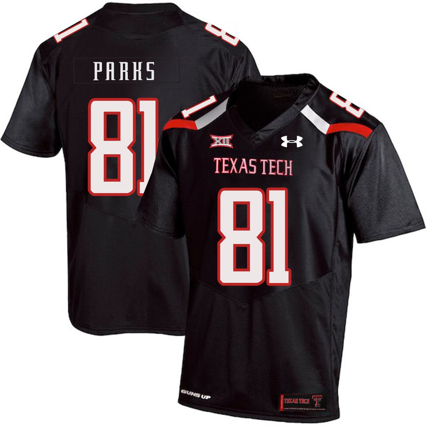 Dave Parks 81 Black College Football Jersey football jersey product view 1