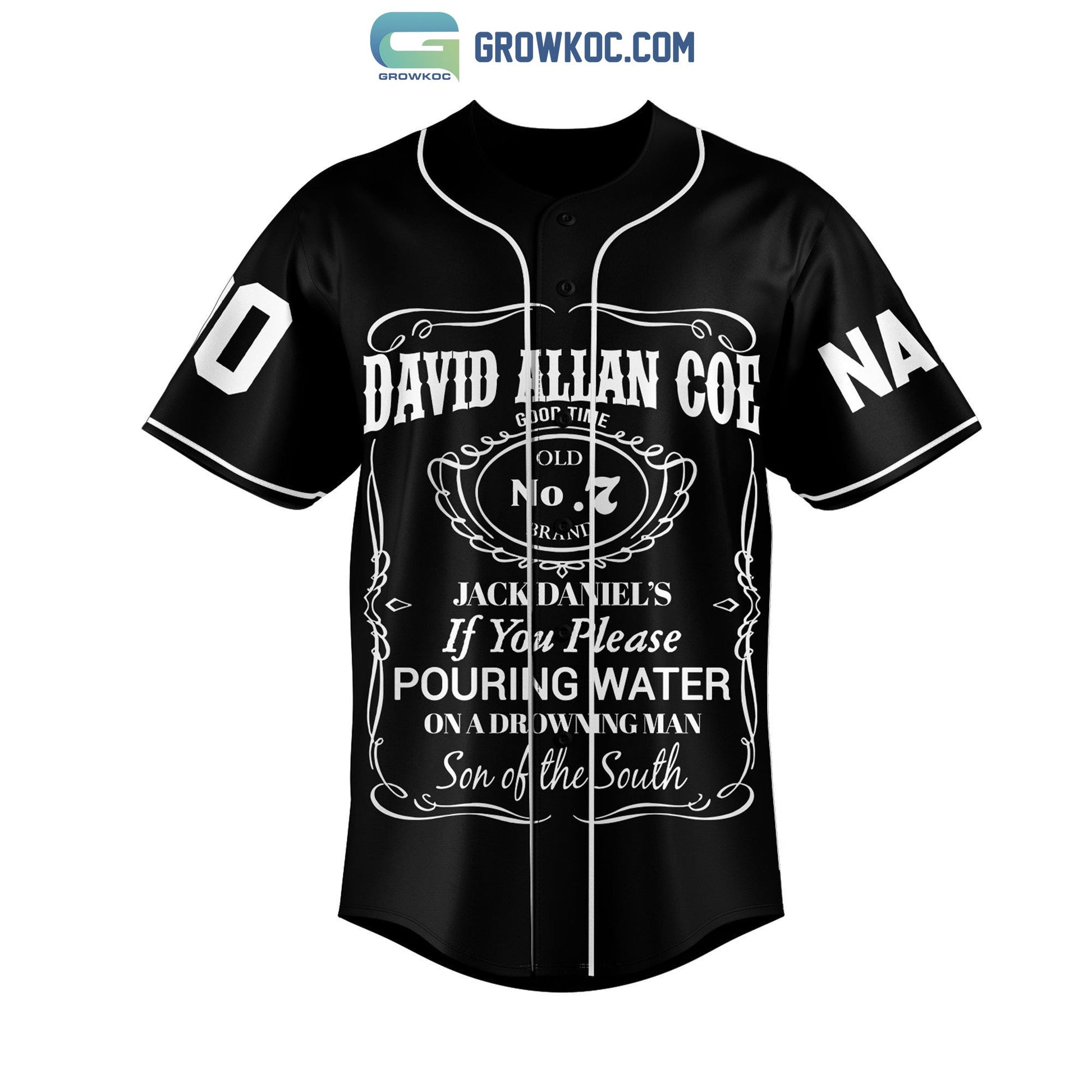 David Allan Coe Son of The South Personalized Baseball Jersey baseball jersey product view 2