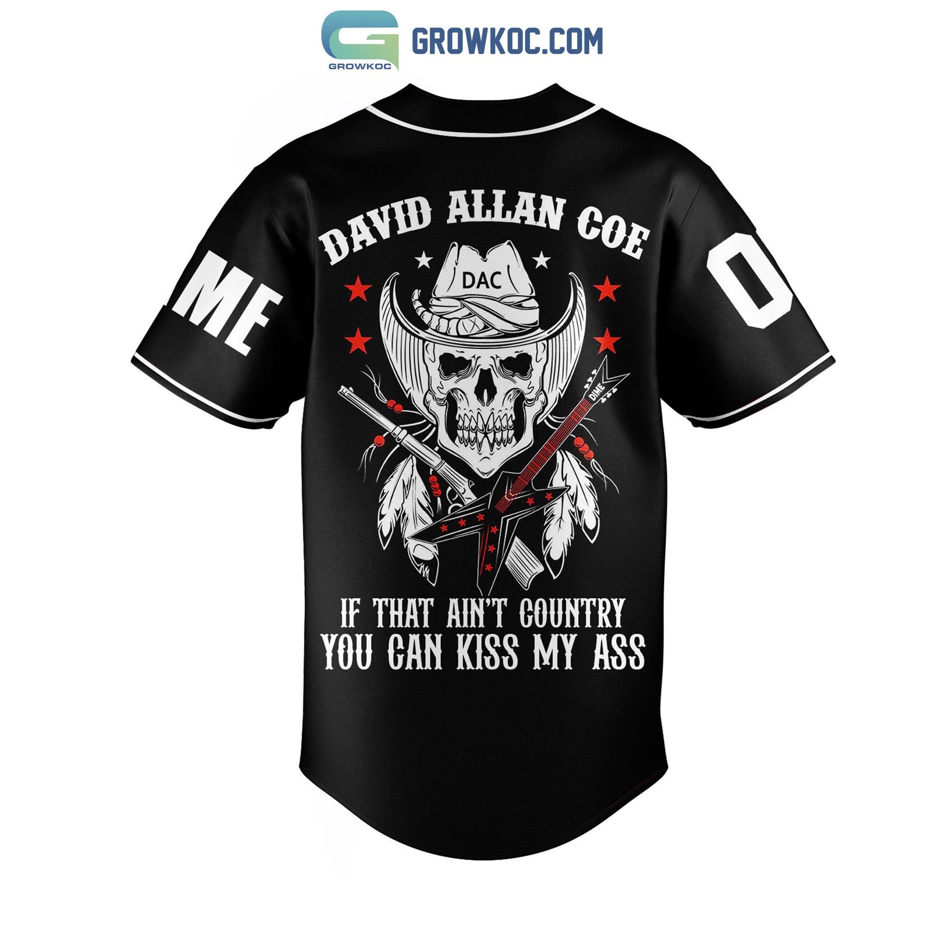 David Allan Coe Son of The South Personalized Baseball Jersey baseball jersey product view 3