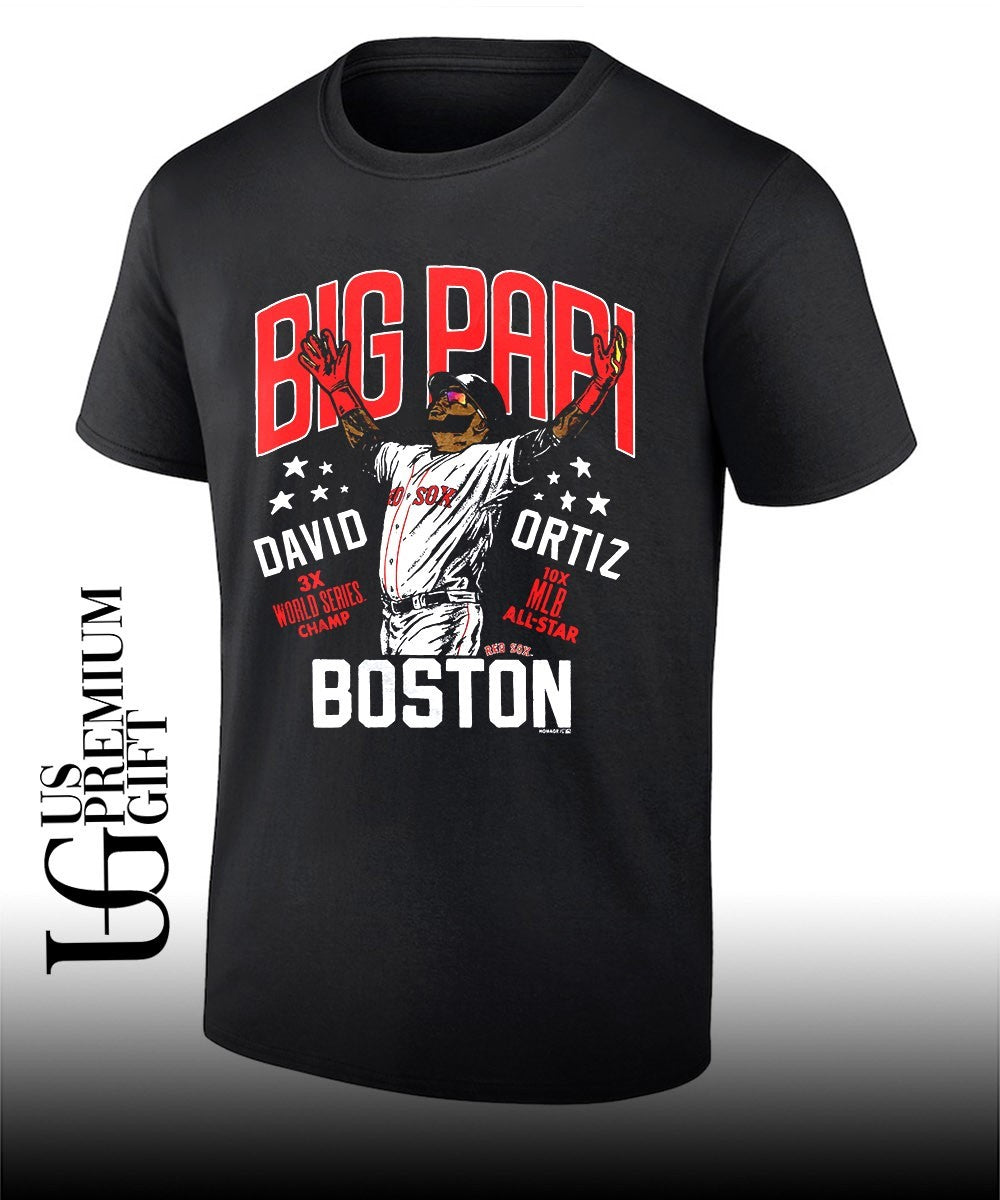 David Ortiz Boston Red Sox Big Papi 3X World Series champ 10X MLB All-Star shirt Unisex T-shirt, Sweatshirt, Hoodie, Long Sleeve Tee - T-Shirt, Sweatshirt, Hoodie