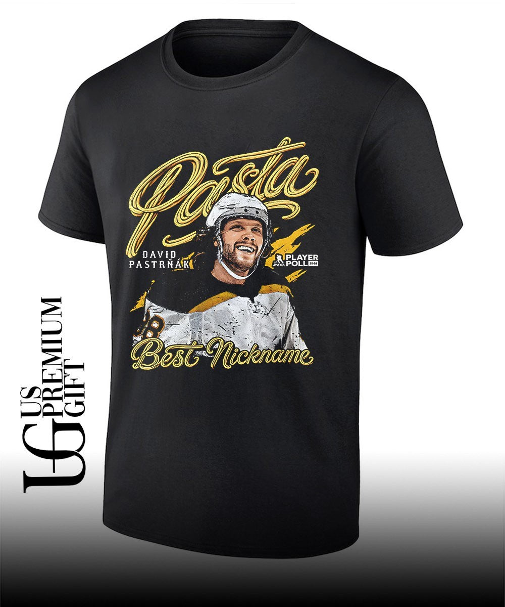 David Pastrnak Boston Bruins NHL Best Nickname 2026 signature shirt Unisex T-shirt, Sweatshirt, Hoodie, Long Sleeve Tee - T-Shirt, Sweatshirt, Hoodie