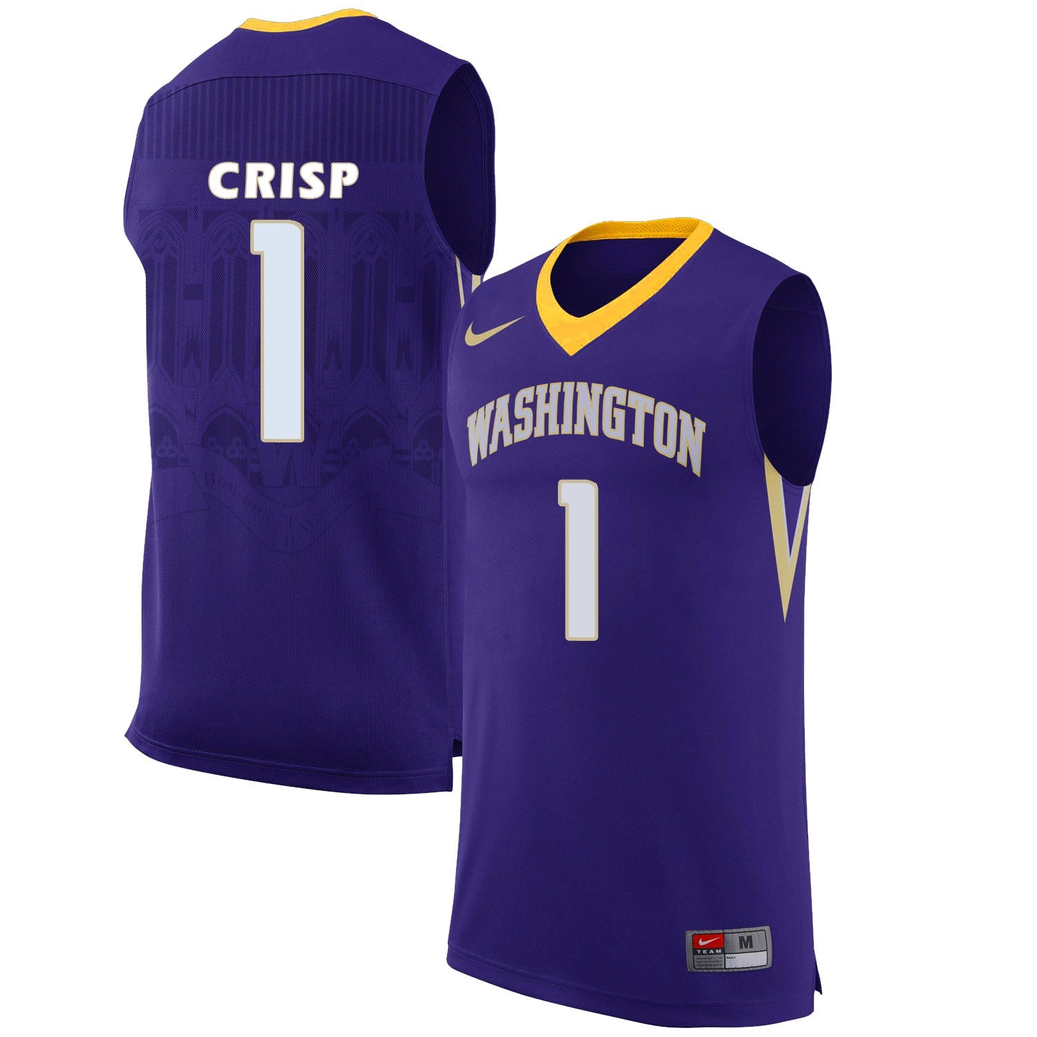 David Crisp 1 Purple 1 College Football Jersey football jersey product view 1