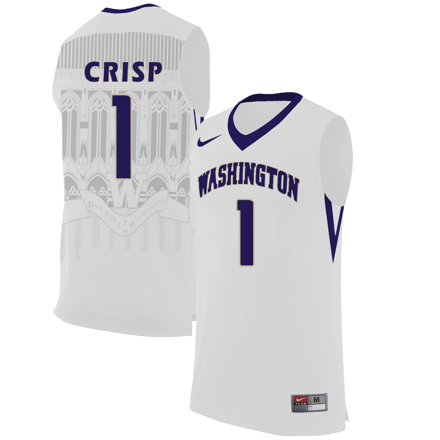 David Crisp 1 White College Football Jersey football jersey product view 1