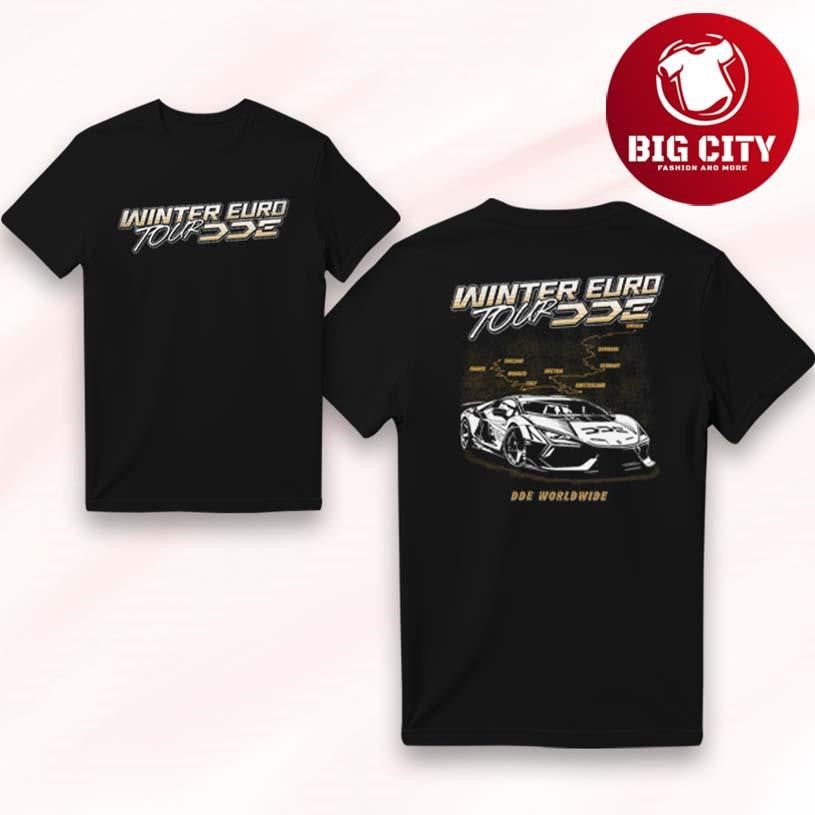 Dde Winter Euro Tour 2025 Two Sided Shirt Unisex T-shirt, Sweatshirt, Hoodie, Long Sleeve Tee - T-Shirt, Sweatshirt, Hoodie