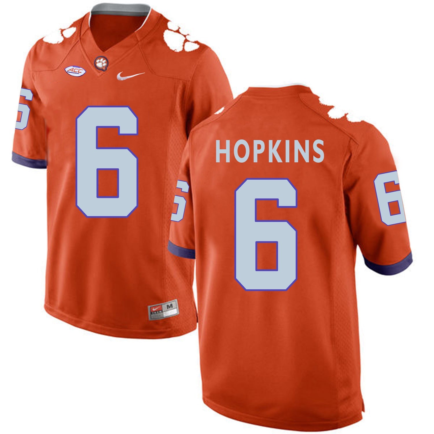 DeAndre Hopkins 6 Orange Style 2 College Football Jersey football jersey product view 1