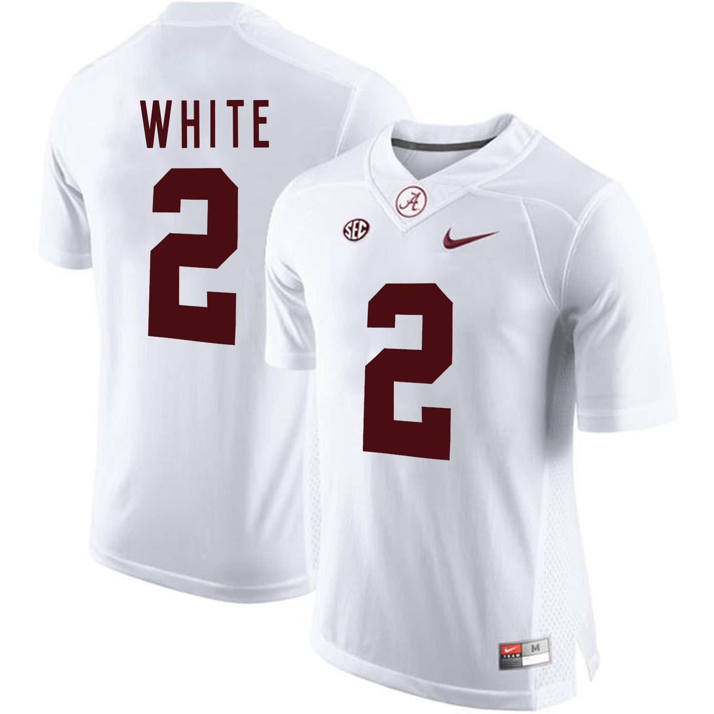 DeAndrew White 2 White College Football Jersey football jersey product view 1