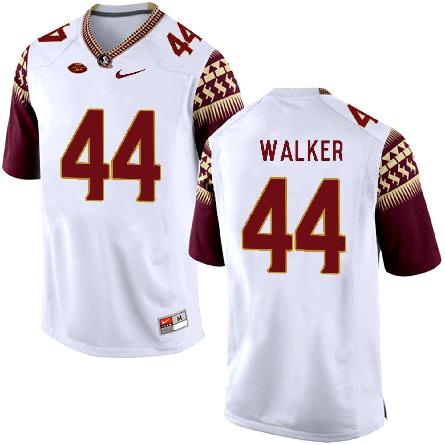 DeMarcus Walker 44 White College Football Jersey football jersey product view 1