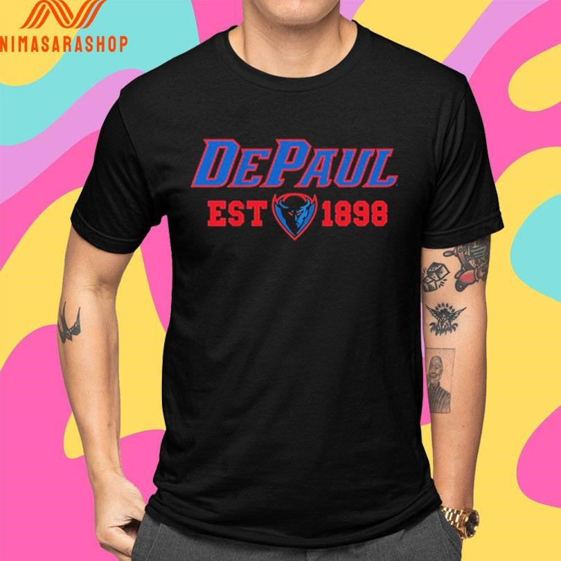 DePaul Blue Demons Established 1898 - Adult & Kids T-Shirts, Sweatshirts & Hoodies apparel design preview 4