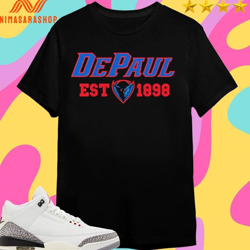 DePaul Blue Demons Established 1898 - Adult & Kids T-Shirts, Sweatshirts & Hoodies apparel design preview 1