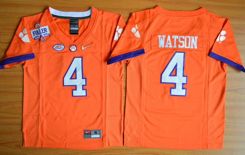 DeShaun Watson 4 Orange Youth Diamond Edition College Football Jersey football jersey product view 1