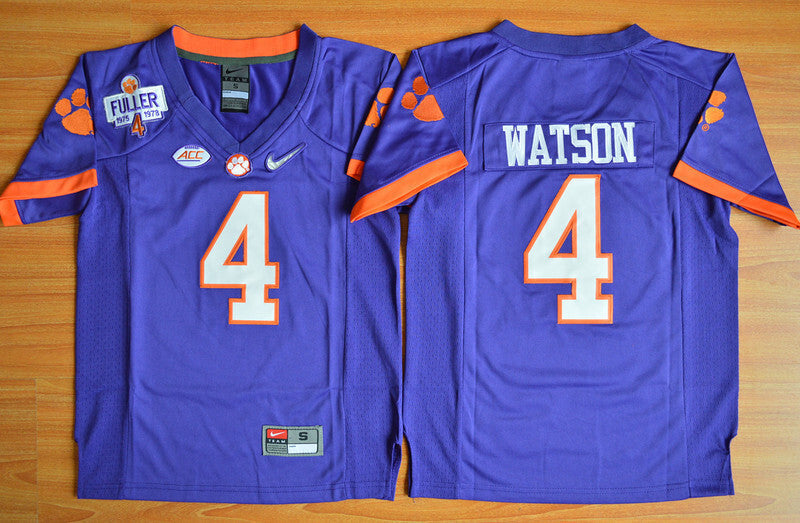 DeShaun Watson 4 Purple Youth Diamond Edition College Football Jersey football jersey product view 1