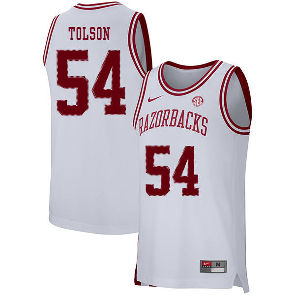 Dean Tolson 54 White College Football Jersey football jersey product view 1