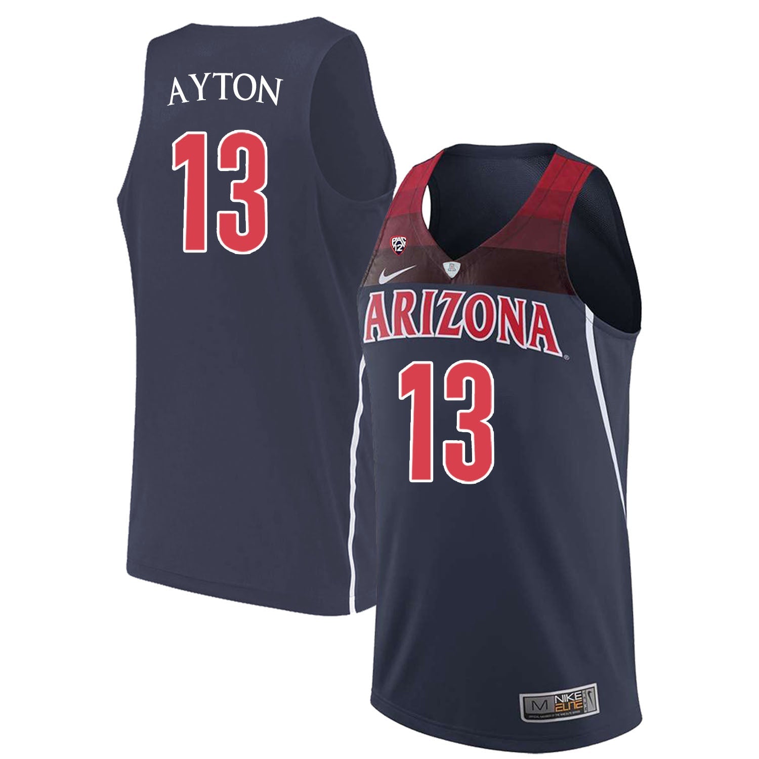 Deandre Ayton 13 Navy College Football Jersey football jersey product view 1