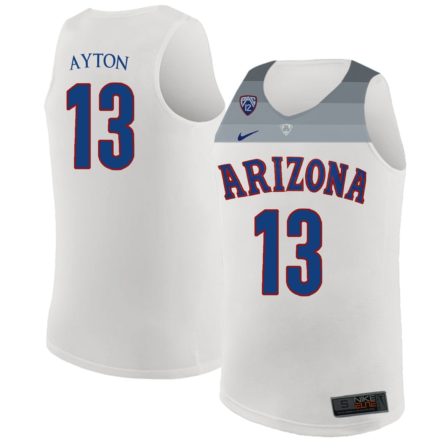Deandre Ayton 13 White College Football Jersey football jersey product view 1