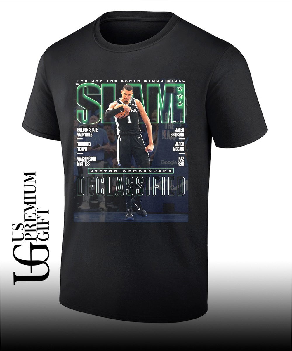 Declassified Victor Wembanyama San Antonio Spurs NBA The Day The Earth Stood Still Slam shirt - T-Shirt, Sweatshirt, Hoodie