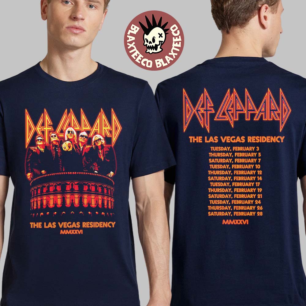 Def Leppard Live At Caesars Palace The Las Vegas Residency 2026 Merch Photo Residency 2026 T-Shirt - T-Shirt, Sweatshirt, Hoodie