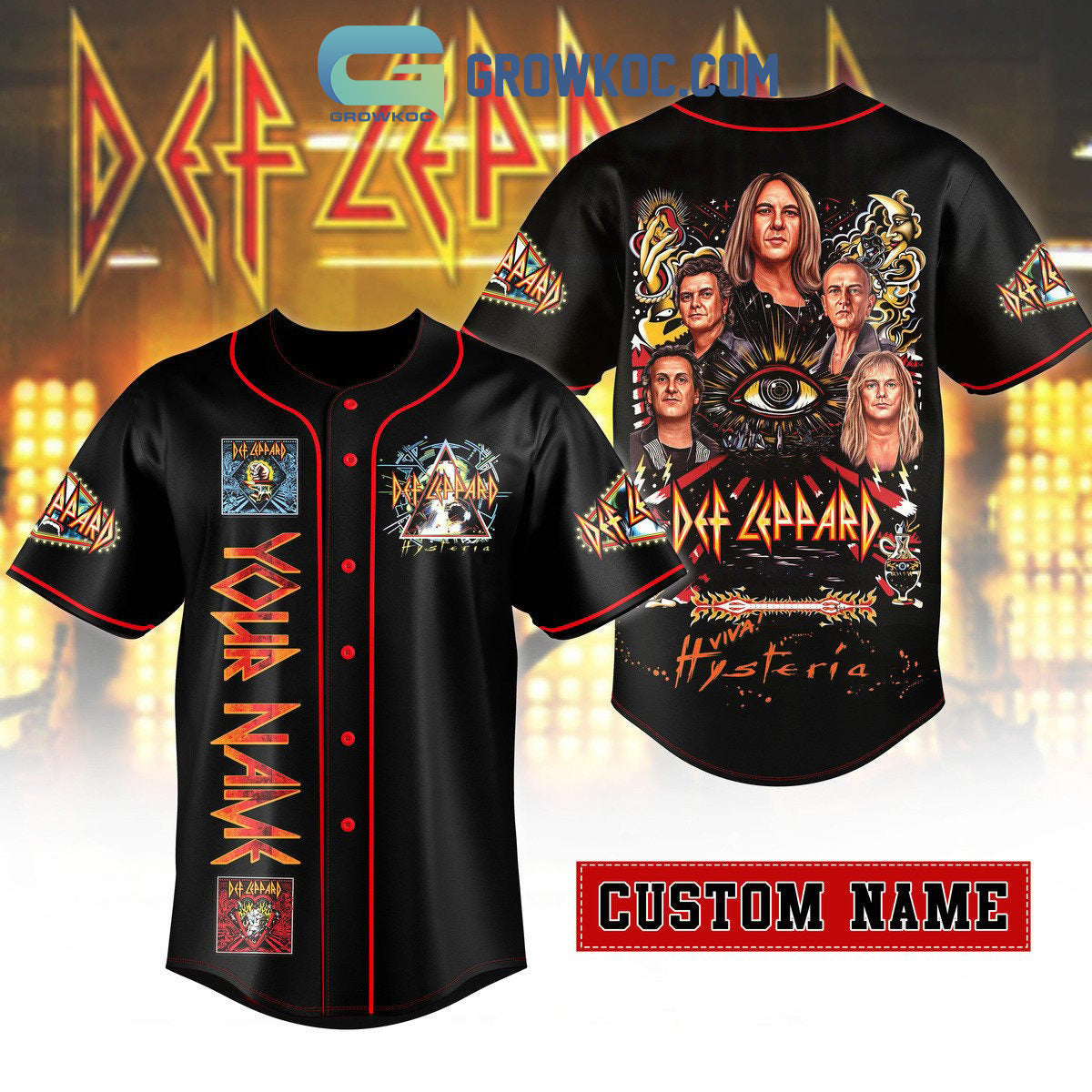 Def Leppard Personalized Baseball Jersey baseball jersey product view 1
