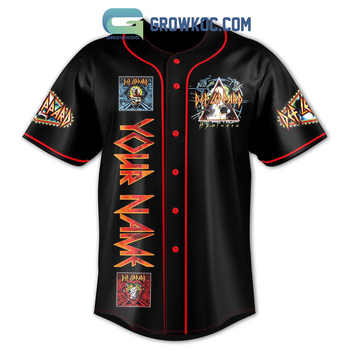 Def Leppard Personalized Baseball Jersey baseball jersey product view 2