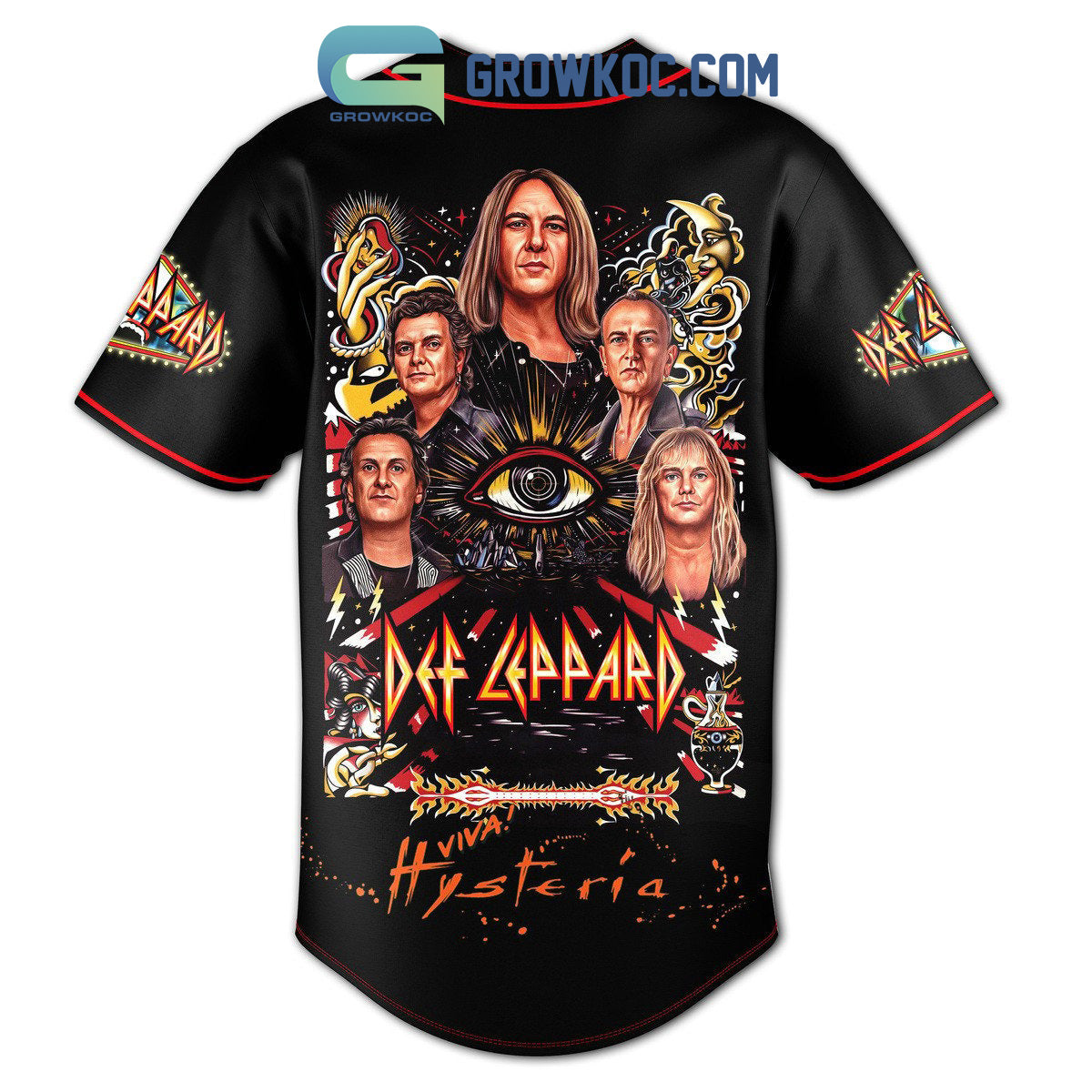 Def Leppard Personalized Baseball Jersey baseball jersey product view 3