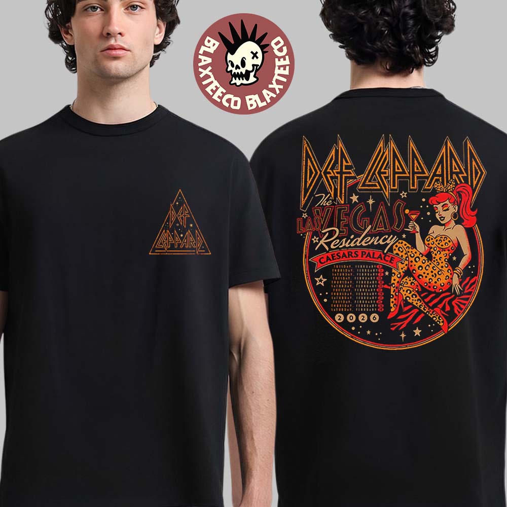 Def Leppard The Las Vegas Residency 2026 Merch Live At Caesars Palace T-Shirt Unisex T-shirt, Sweatshirt, Hoodie, Long Sleeve Tee - T-Shirt, Sweatshirt, Hoodie