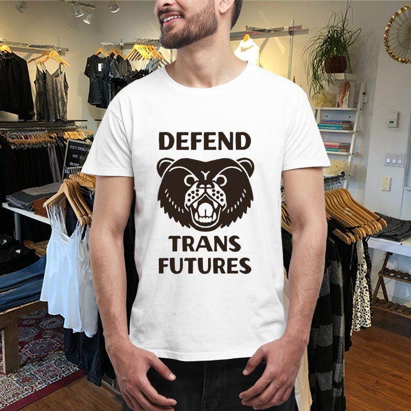 Defend Trans Futures Bear - Adult & Kids T-Shirts, Sweatshirts & Hoodies apparel design preview 4