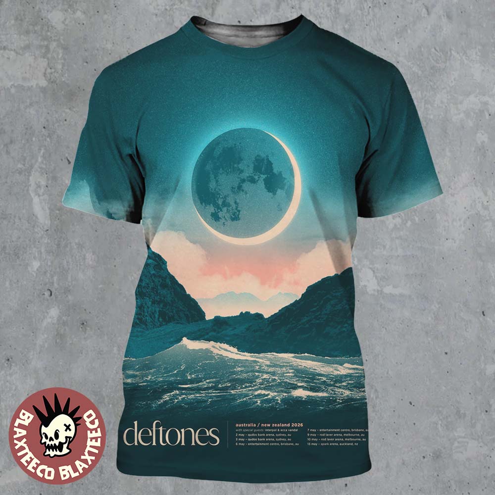 Deftones Australia And New Zealand Tour 2026 Schedule Dates Eclipse Art All Over Print Shirt - T-Shirt, Sweatshirt, Hoodie