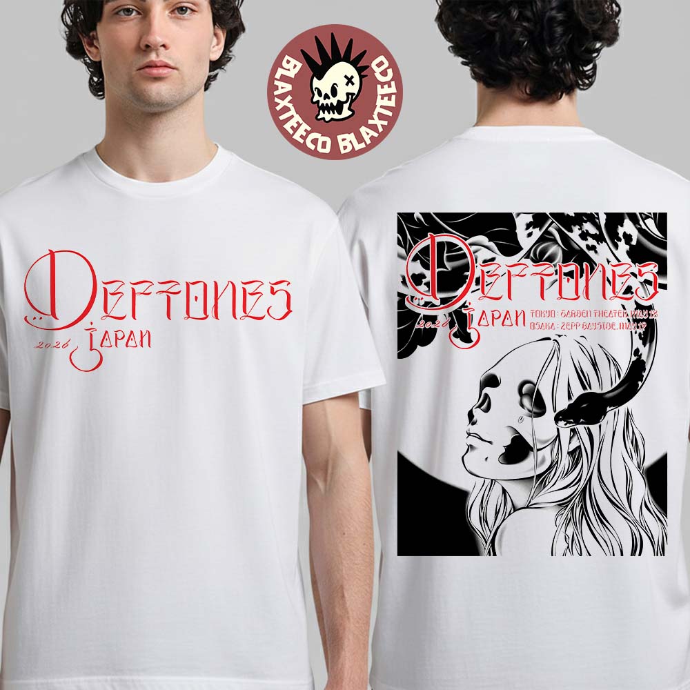Deftones Japan Tour 2026 Tokyo And Osaka Event Poster Art Two Sided T-Shirt Unisex T-shirt, Sweatshirt, Hoodie, Long Sleeve Tee - T-Shirt, Sweatshirt, Hoodie