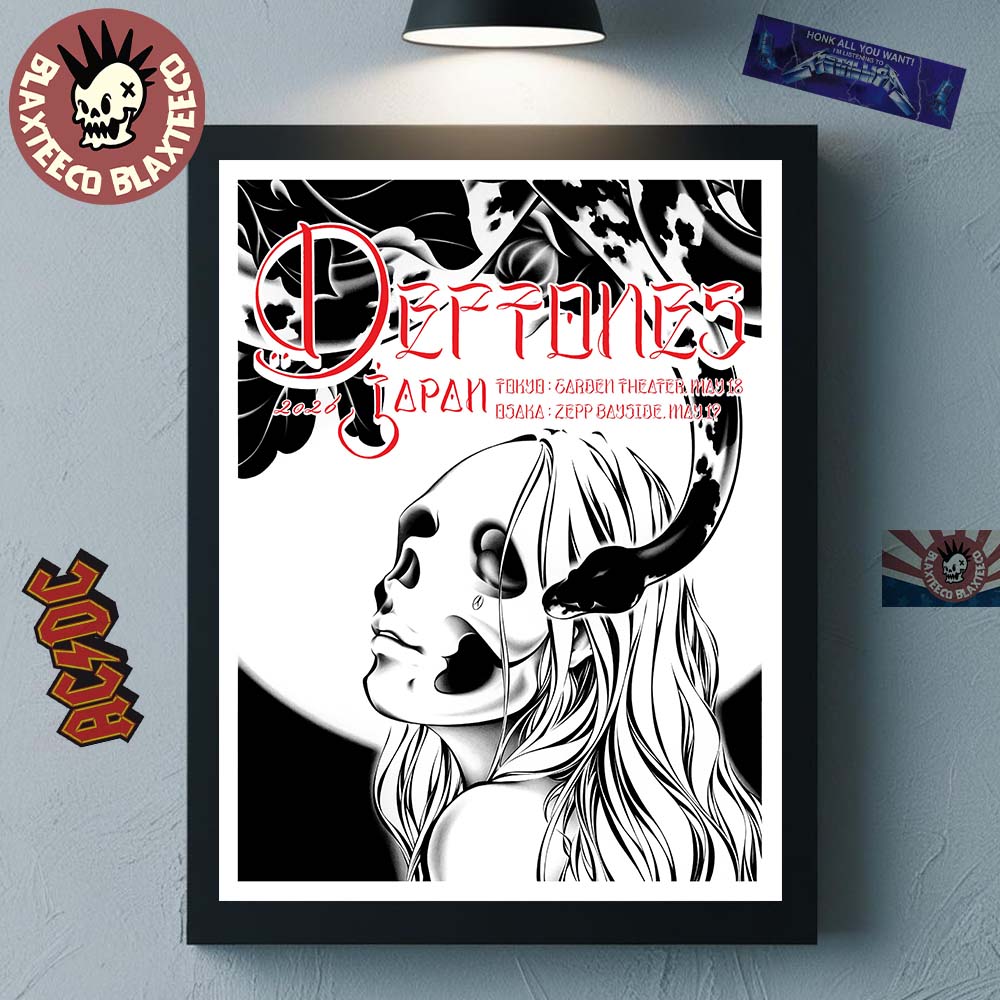 Deftones Japan Tour 2026 Tokyo And Osaka Event Poster Canvas For Home Decor Unisex T-shirt, Sweatshirt, Hoodie, Long Sleeve Tee - T-Shirt, Sweatshirt, Hoodie