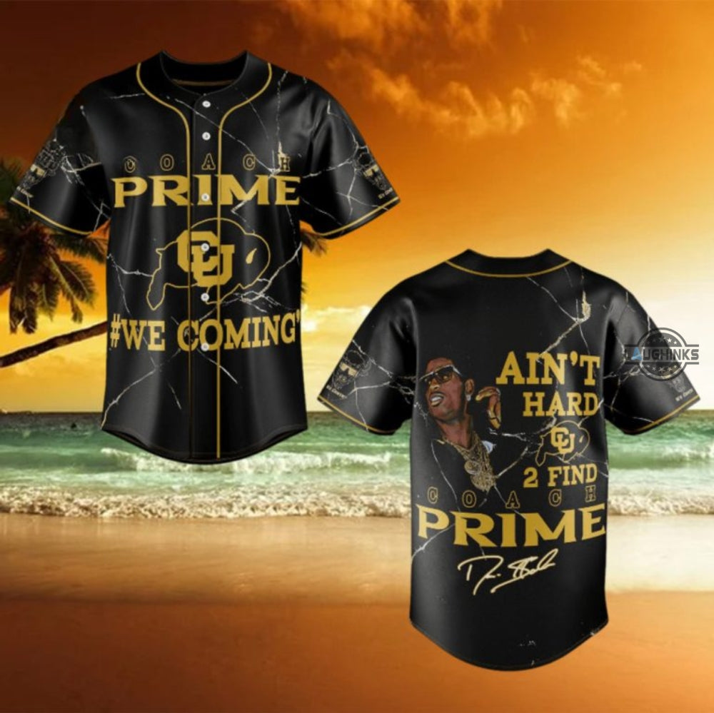 Deion Sanders Baseball Jersey Shirt All Over Printed New York Yankees Baseball Uniforms Football Coach Prime Aint Hard 2 Find Shirts football jersey product view 1