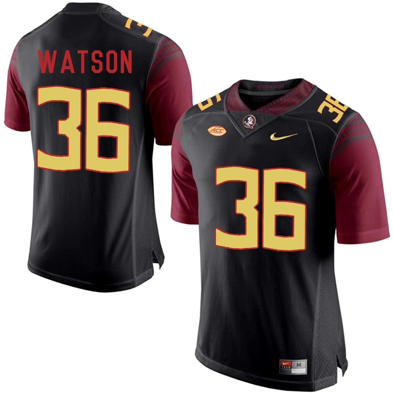 Dekoda Watson 36 Black College Football Jersey football jersey product view 1