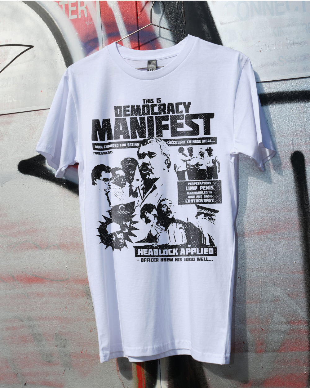 Democracy Manifest: Tabloid Edition T-Shirt Unisex T-shirt, Sweatshirt, Hoodie, Long Sleeve Tee - T-Shirt, Sweatshirt, Hoodie