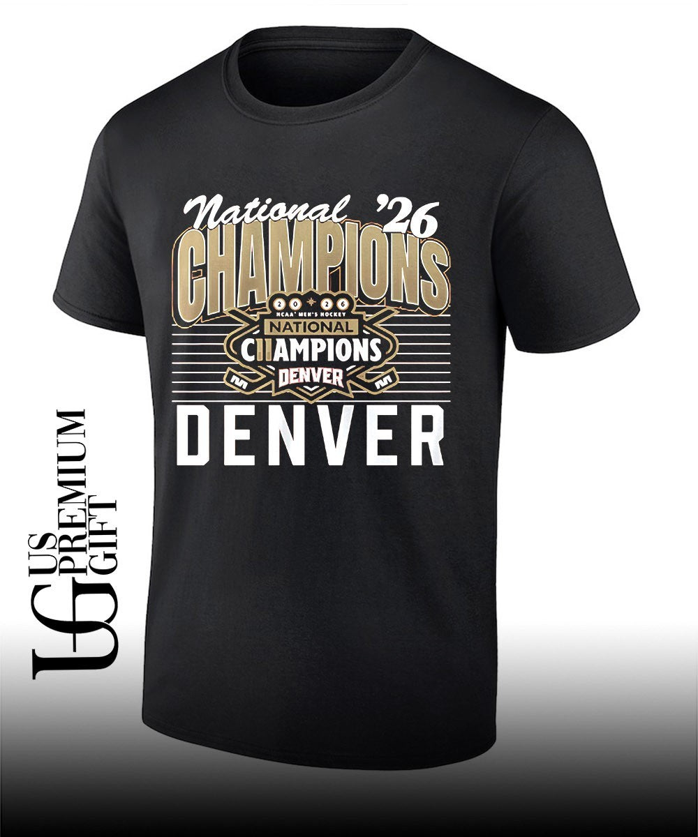 Denver Mens Hockey 2026 National Champions T-shirt Unisex T-shirt, Sweatshirt, Hoodie, Long Sleeve Tee - T-Shirt, Sweatshirt, Hoodie