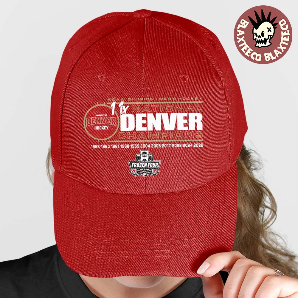 Denver Pioneers 11-Time NCAA Frozen Four Mens Ice Hockey National Champions Hat Unisex T-shirt, Sweatshirt, Hoodie, Long Sleeve Tee - T-Shirt, Sweatshirt, Hoodie