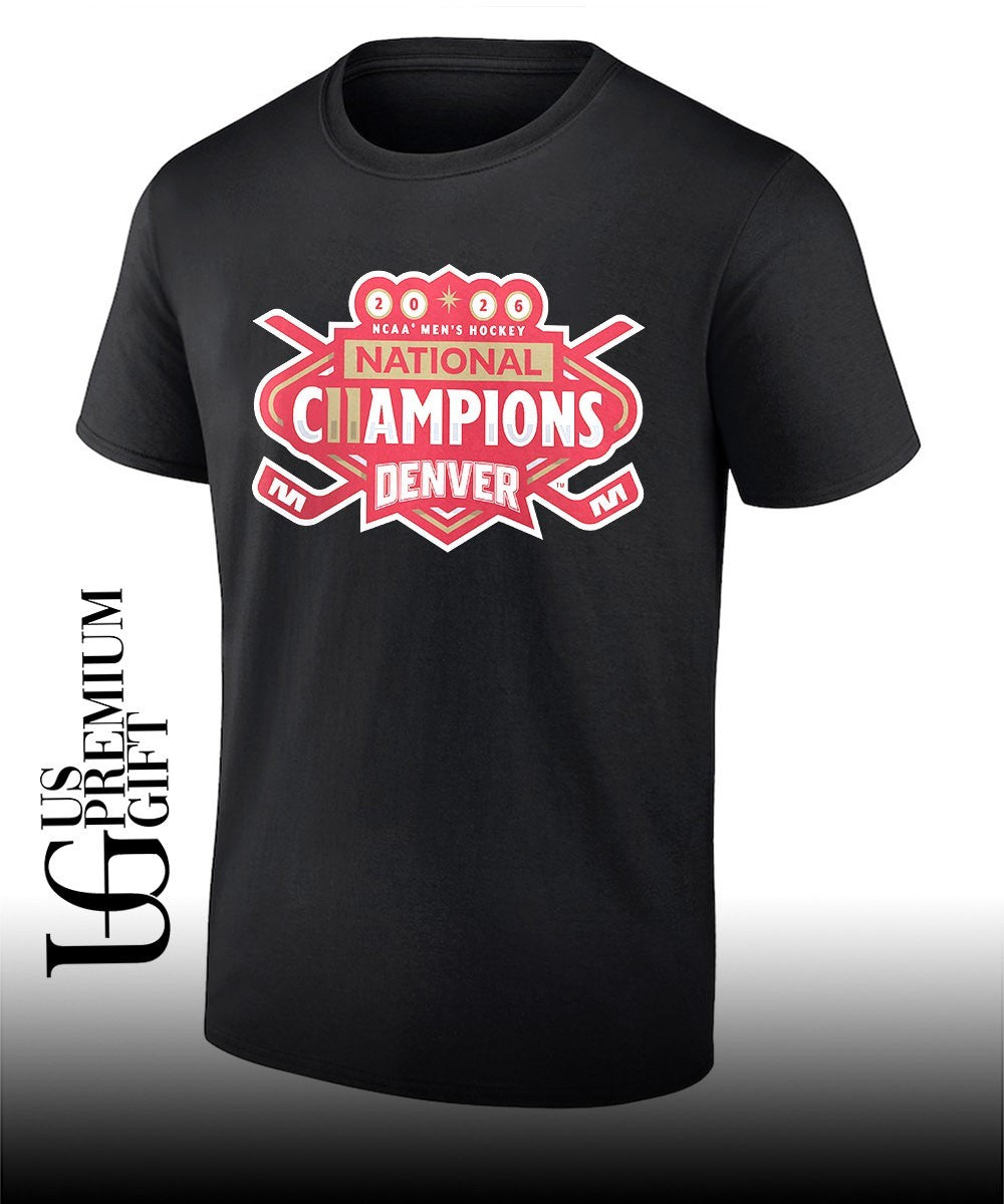 Denver Pioneers 2026 NCAA Frozen Four Mens Ice Hockey National Champions logo T-shirt Unisex T-shirt, Sweatshirt, Hoodie, Long Sleeve Tee - T-Shirt, Sweatshirt, Hoodie