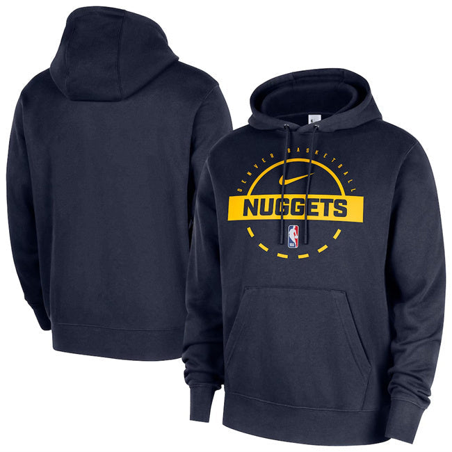 Denver Nuggets Navy 2025 26 Practice Club Pullover Hoodie2 Basketball Jersey basketball jersey product view 1