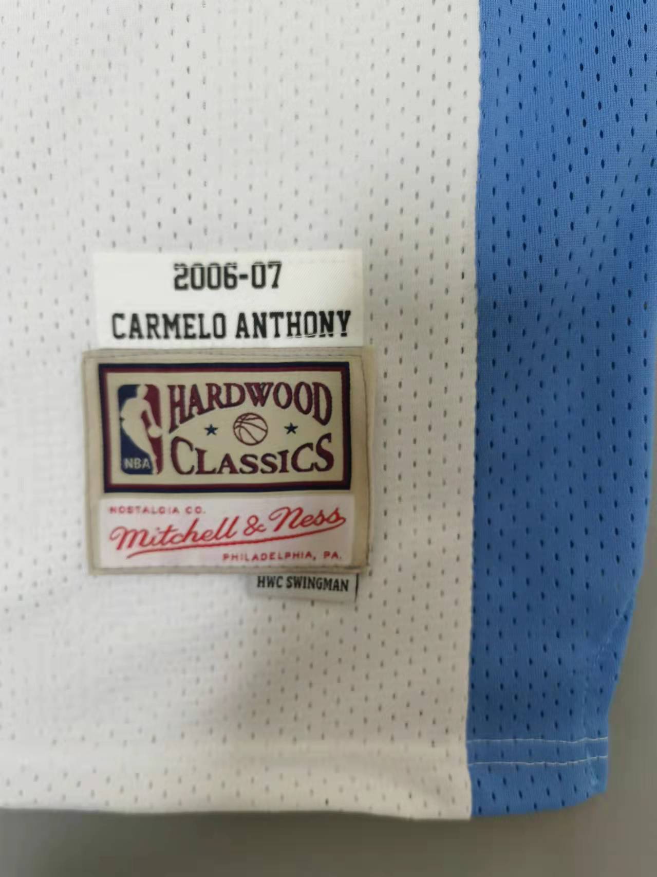 Denver Nuggets #15 Anthony throwback jersey white Style 1 Basketball Jersey basketball jersey product view 1