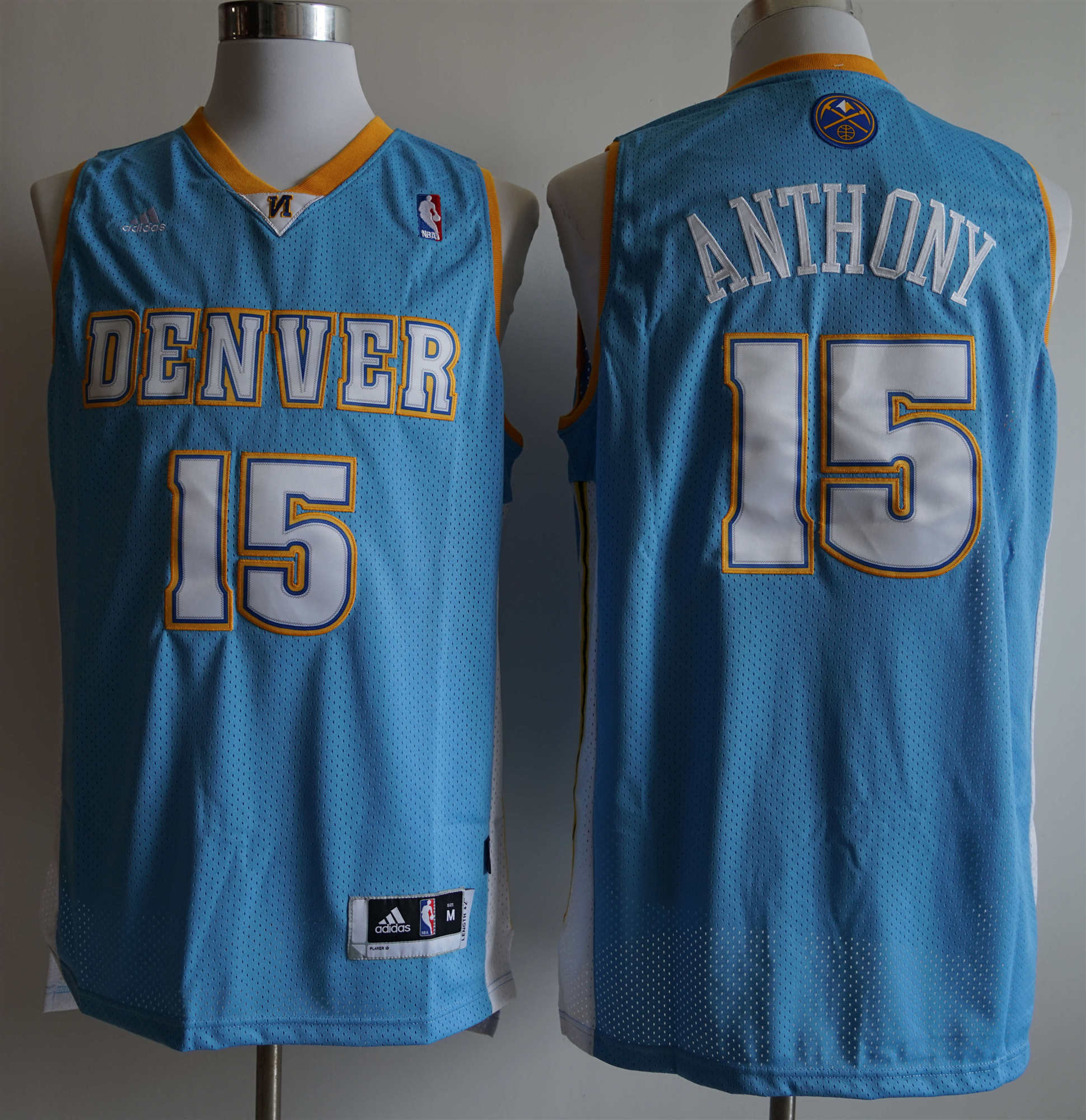 Denver Nuggets #15 Carmelo Anthon Basketball Jersey basketball jersey product view 1