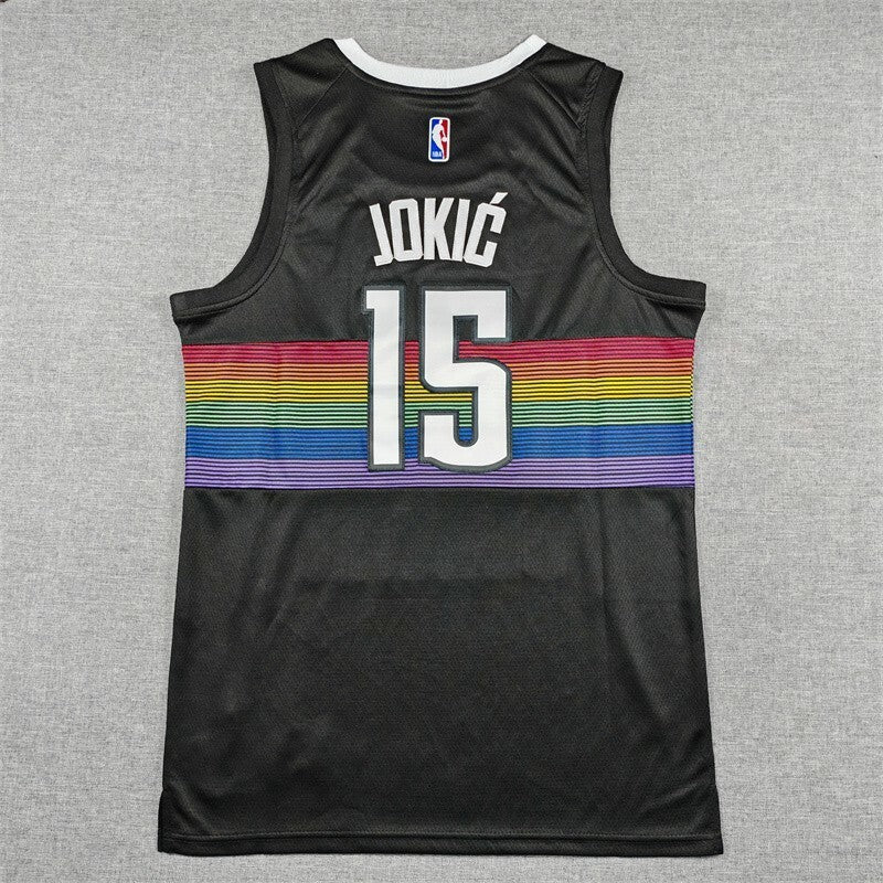 Denver Nuggets #15 Nikola Jokic 26 Nuggets 15 Black City Edition Style 3 Basketball Jersey basketball jersey product view 1