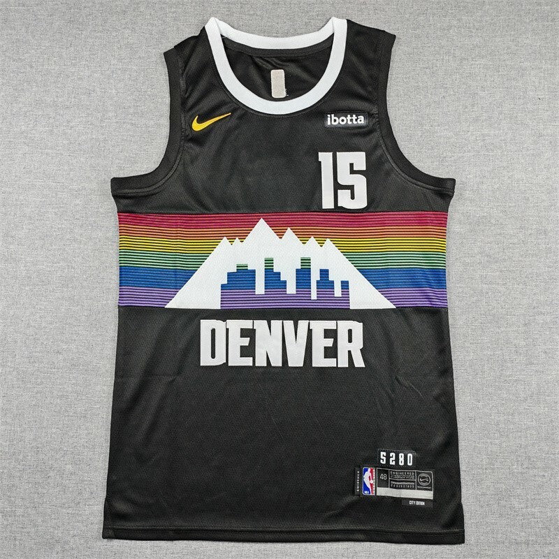 Denver Nuggets #15 Nikola Jokic 26 Nuggets 15 Black City Edition Style 4 Basketball Jersey basketball jersey product view 1