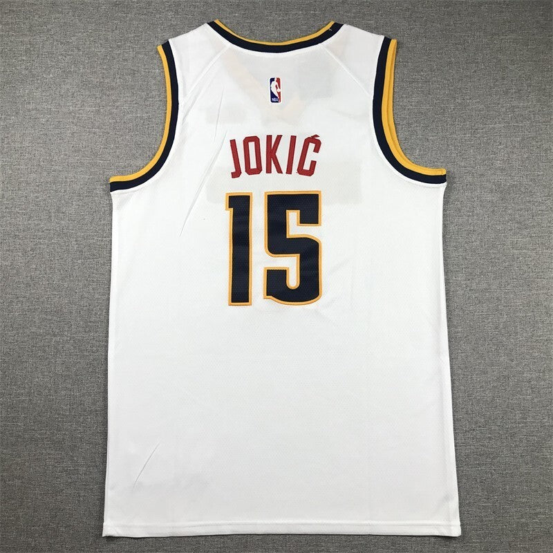 Denver Nuggets #15 Nikola Jokic Nuggets 15 White s-xxl Style 1 Basketball Jersey basketball jersey product view 1