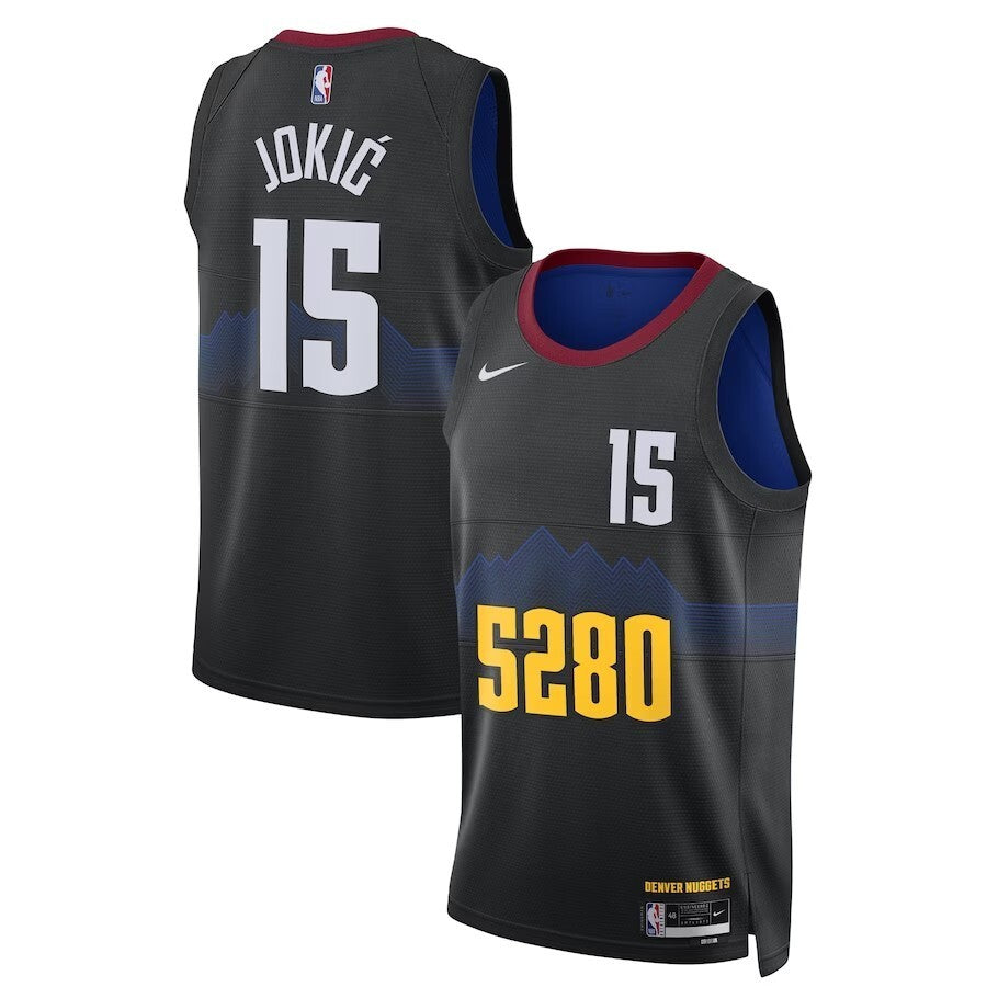 Denver Nuggets #15 Nikola Jokic Unisex 2023 24 Swingman Jersey - Black - City Edition Basketball Jersey basketball jersey product view 1