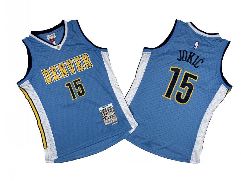 Denver Nuggets #15 Nikola Jokic m&n jersey blue Basketball Jersey basketball jersey product view 1