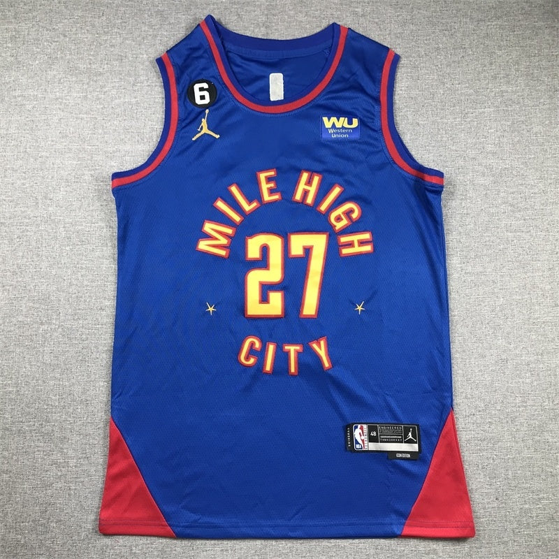 Denver Nuggets #27 Jamal Murray 23 Nuggets 27 Blue Statement Edition Style 2 Basketball Jersey basketball jersey product view 1