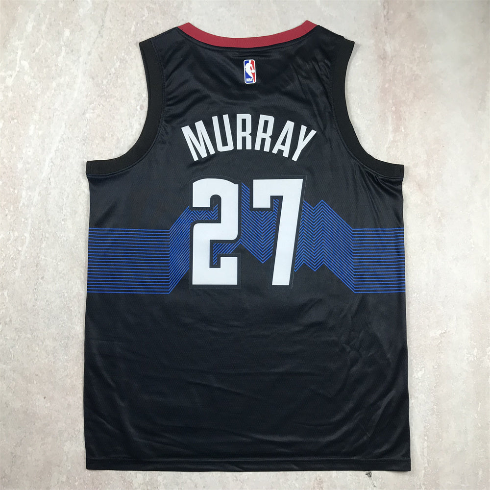 Denver Nuggets #27 Jamal Murray Hot Press Nuggets 27 Black City S-XXL Style 1 Basketball Jersey basketball jersey product view 1