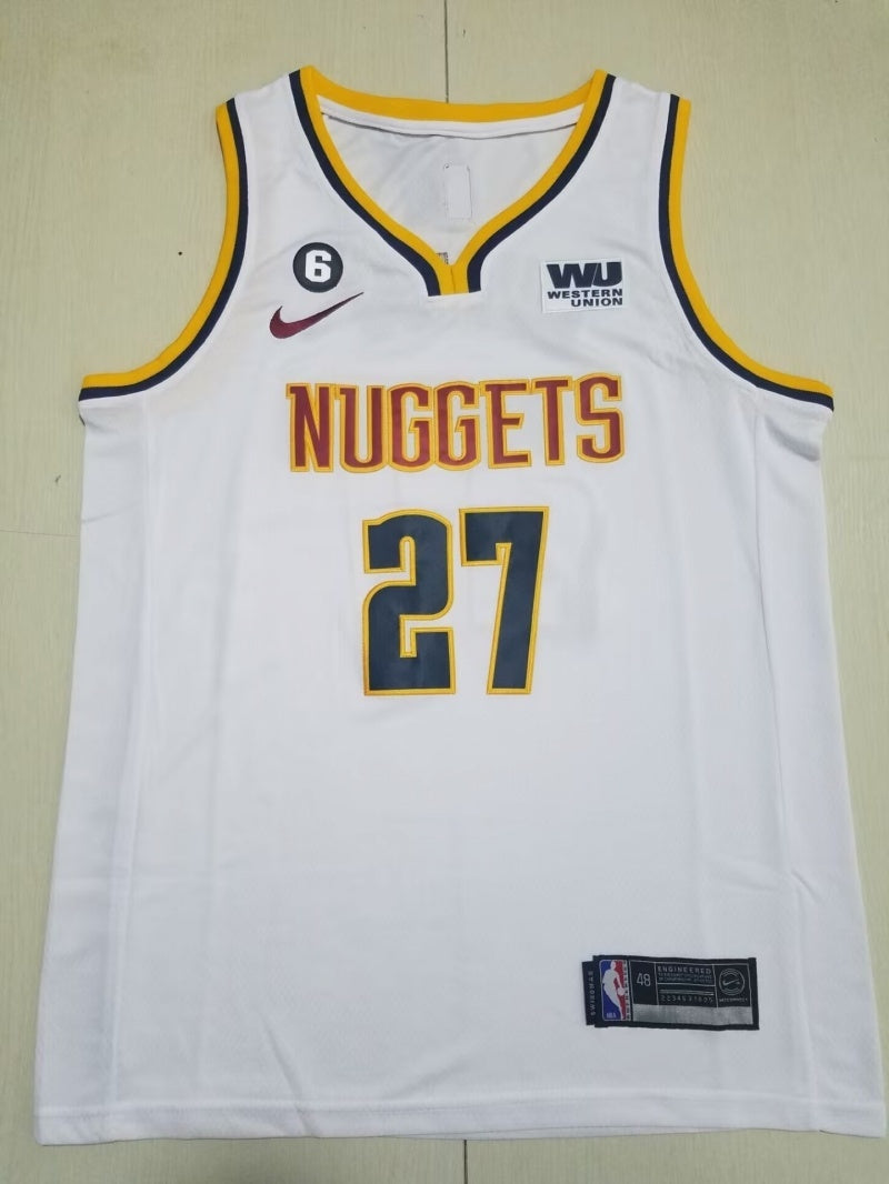 Denver Nuggets #27 Jamal Murray Nuggets 27 White s-xxl Style 2 Basketball Jersey basketball jersey product view 1