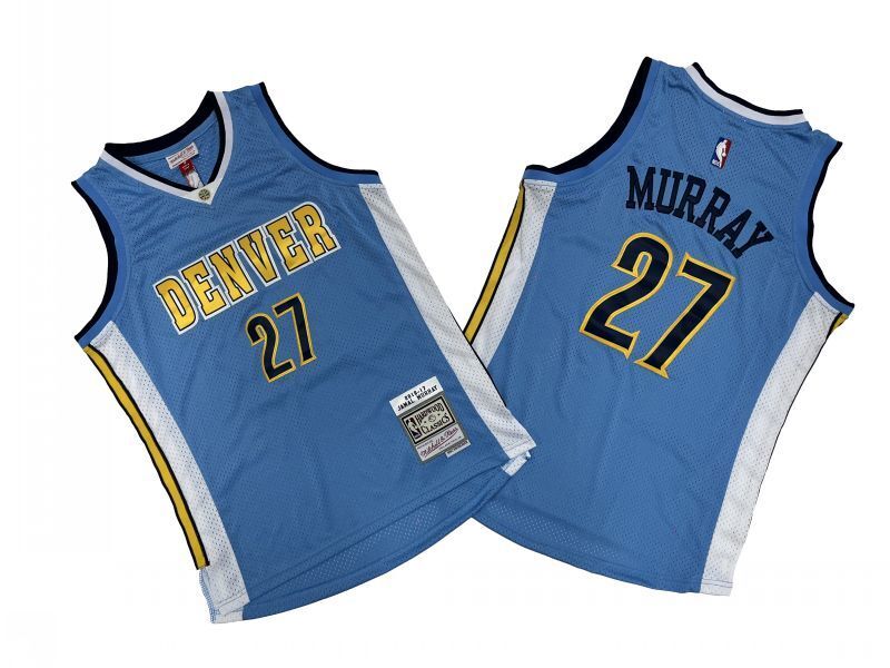 Denver Nuggets #27 Jamal Murray Nuggets 27 # Light Blue 16-17 Season Mitchell Retro Jersey -- Jabbar . Murray Style 2 basketball jersey product view 1