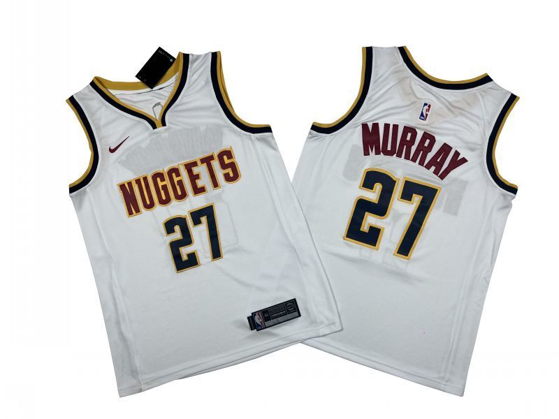 Denver Nuggets #27 Jamal Murray Nuggets 27 # White Fan Edition -- Jabbar . Murray Basketball Jersey basketball jersey product view 1