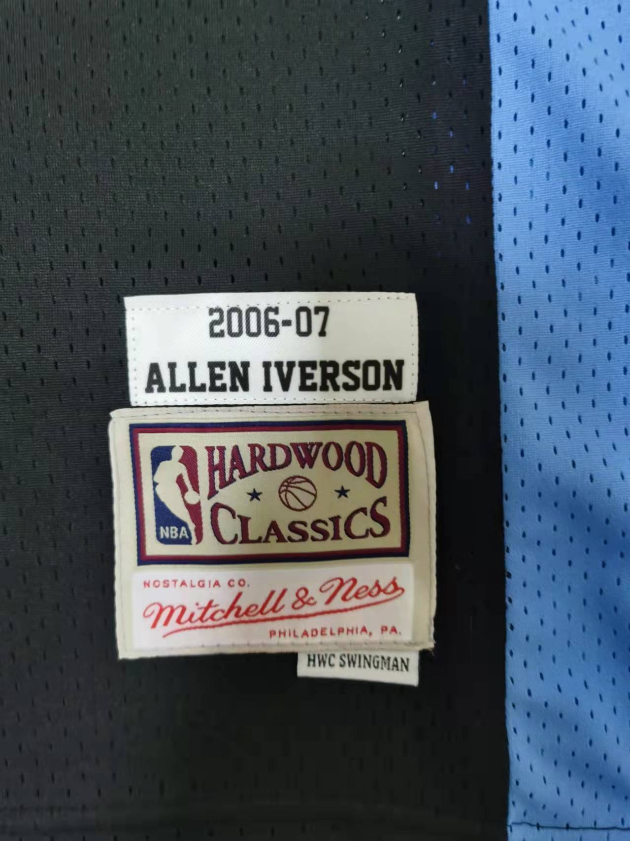 Denver Nuggets #3 Iverson throwback jersey black Style 2 Basketball Jersey basketball jersey product view 1