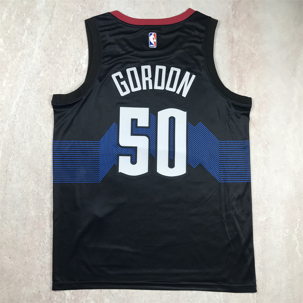 Denver Nuggets #50 Aaron Gordon Hot Press Nuggets 50 Black City S-XXL Style 1 Basketball Jersey basketball jersey product view 1